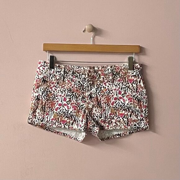 Roxy Cream Multicolored Floral Patterned Short Shorts Size 5 EUC - Picture 1 of 14